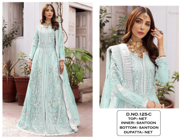 Stylish Sky Blue Pakistani Suits