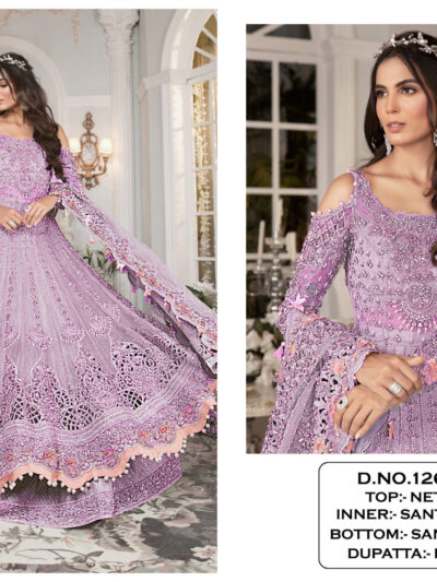 Wedding Purple Pakistani Dress