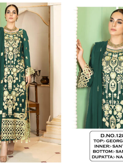 Buy Online Green Pakistani Pent Suits