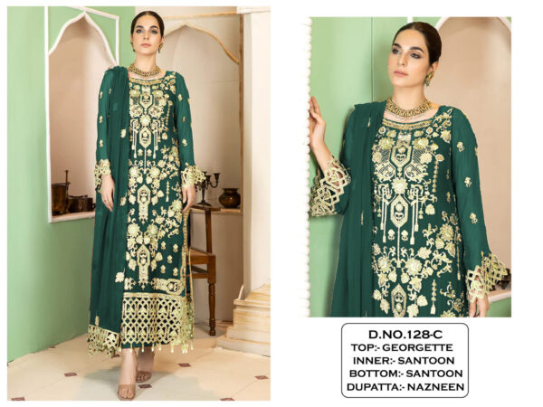 Buy Online Green Pakistani Pent Suits