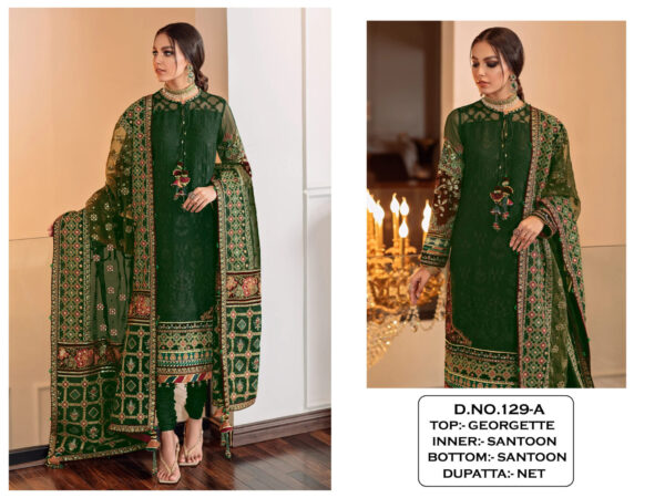 Online Pakistani Style Green Dress