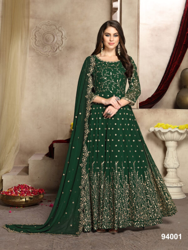 Designer Pakistani Green Suit