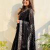 Fancy Sequence Lining Black Saree