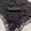 Fancy Sequence Lining Black Saree