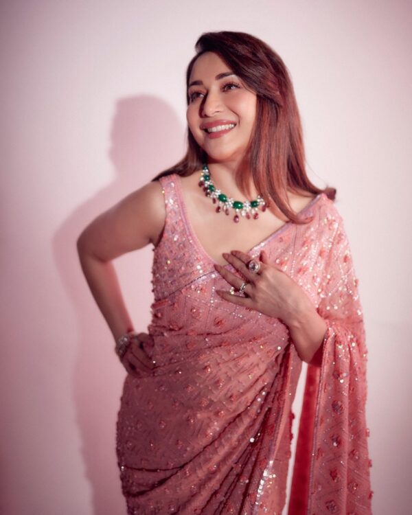 Bollywood Sequence Work Pink Saree