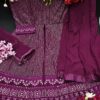 Pakistani Style Suit in Purple
