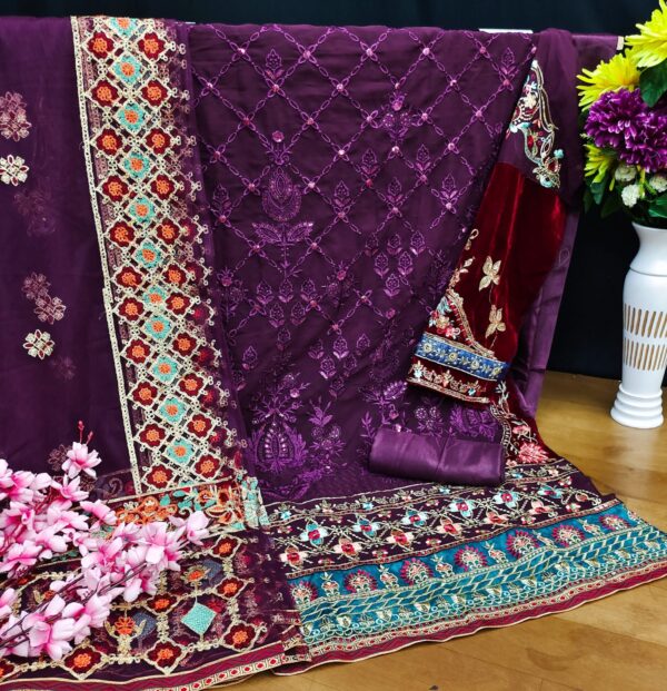 Purple Pakistani Pent Suits