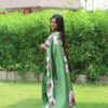 Green Saree With Printed Border