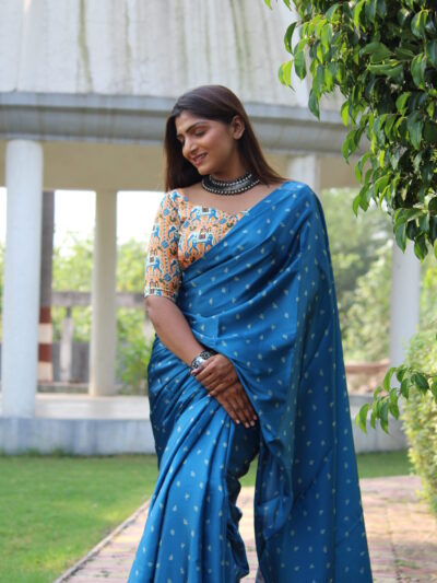 Blue Party Saree