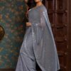 Grey Saree For Stylish Party Wear