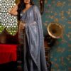 Grey Saree For Stylish Party Wear