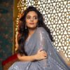 Grey Saree For Stylish Party Wear