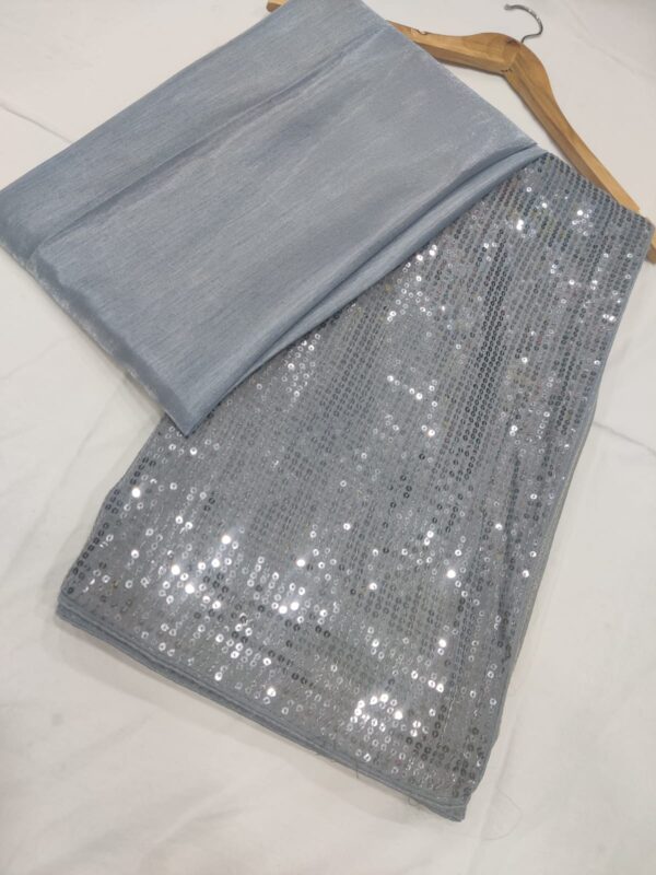 Grey Saree For Stylish Party Wear