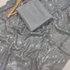 Grey Saree For Stylish Party Wear