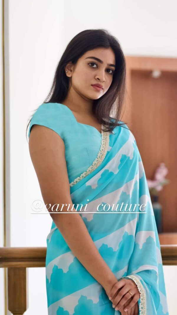 Sky Blue Saree