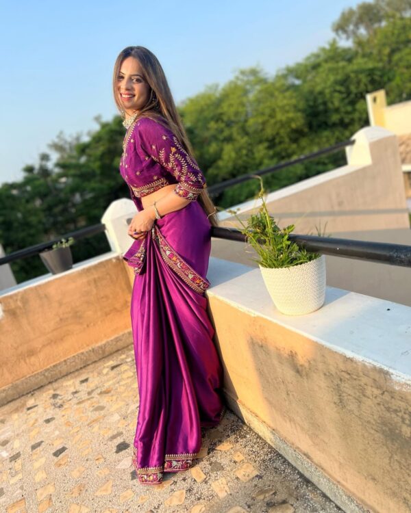 purple Saree