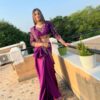 Wedding Silk Work Purple Saree