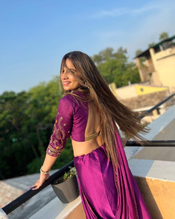 purple Saree