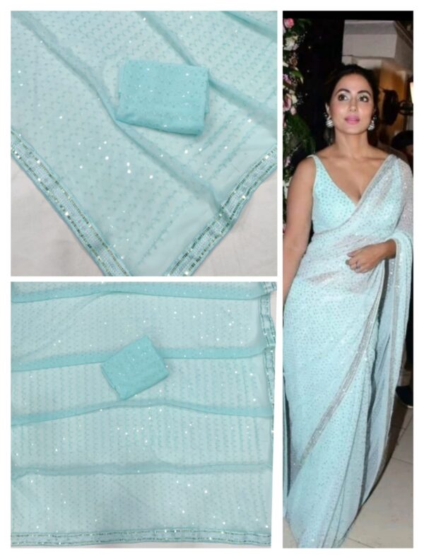 Sky Blue Saree