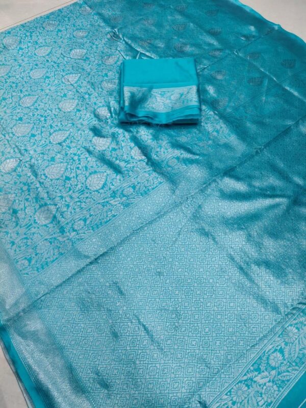 Wedding Silk Sky Blue Saree