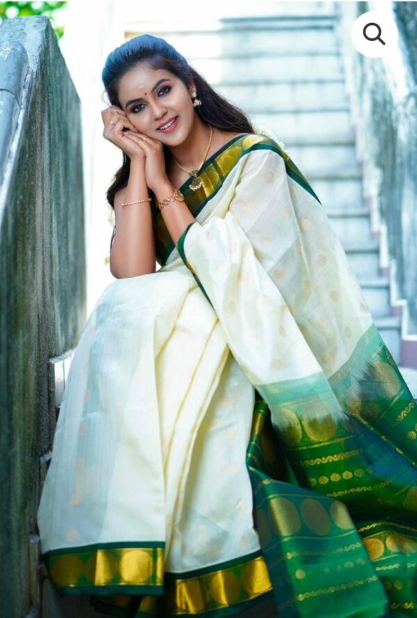 Traditional Festival White Saree