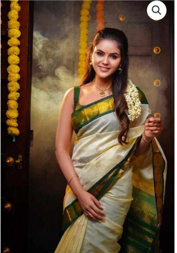 Traditional Festival White Saree