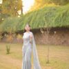 Sequence Wedding Party Grey Saree