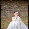 Sequence Wedding Party Grey Saree