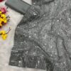 Sequence Wedding Party Grey Saree