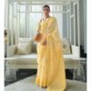 Traditional Design Silk Yellow Saree