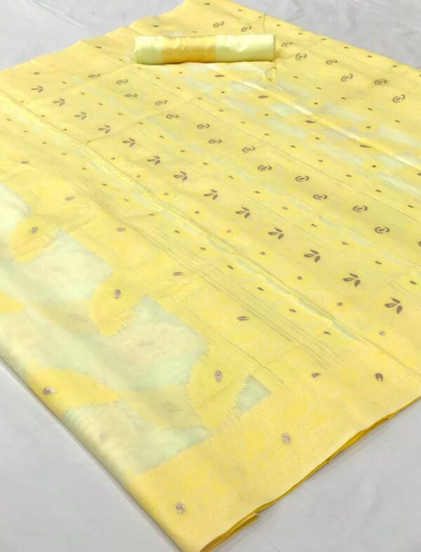 Traditional Design Silk Yellow Saree