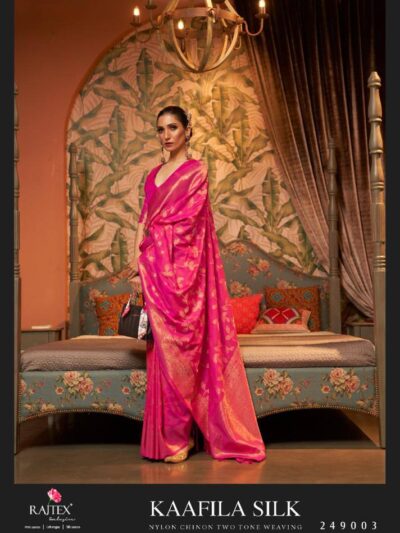 Designer Silk Pink Saree