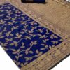 Designer Wedding Silk Blue Saree