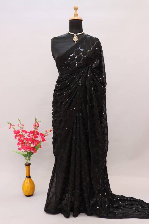 Satin Silk Sequence Sarees