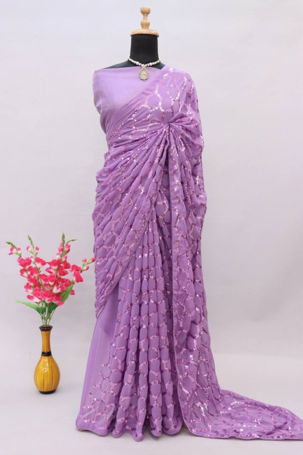 Purple Indian Saree