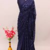 Blue Bridal Saree