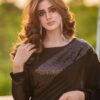 Stylish Sequence Border Black Saree
