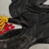 Stylish Sequence Border Black Saree