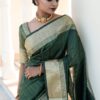 Formal Silk Green Saree with Beautiful border