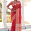 Fancy Wedding Red Saree