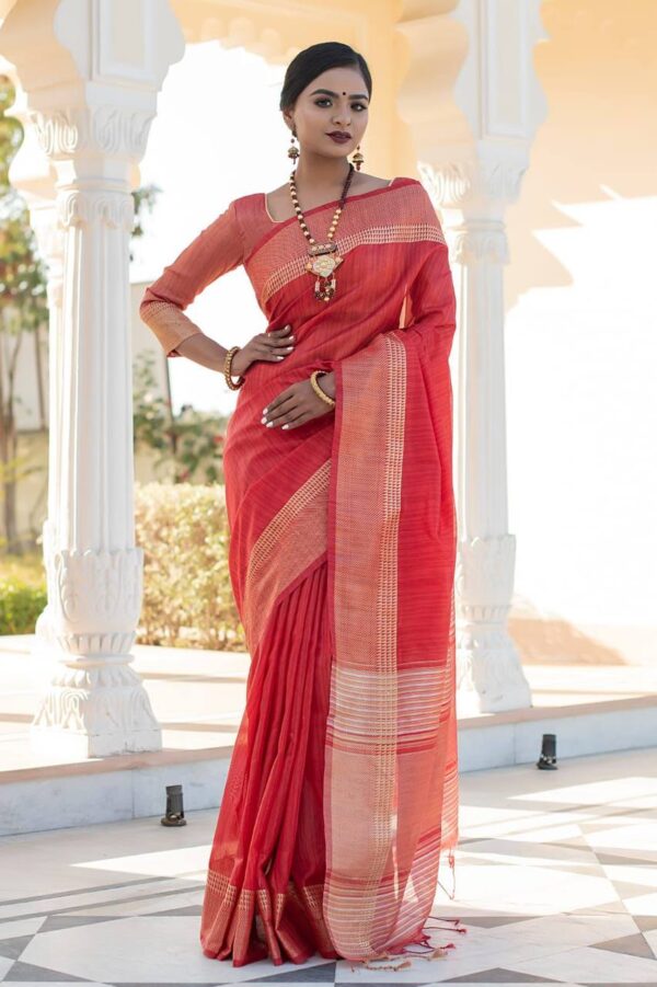 Fancy Wedding Red Saree