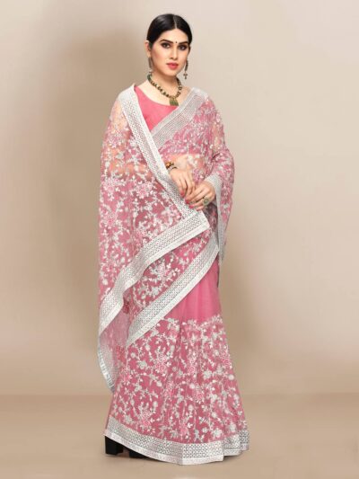 Buy Pink Embroidery Saree Designer Blouse