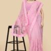 Net Fabric Pink Saree with work