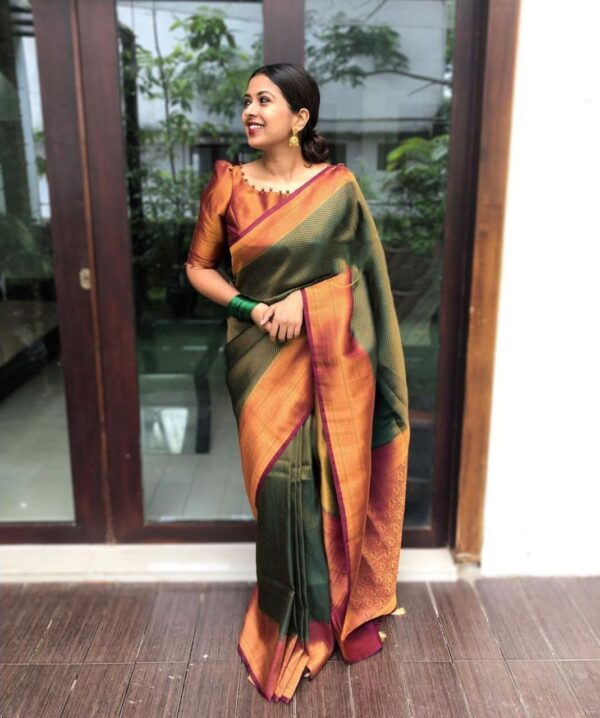 Traditional Silk Green Saree