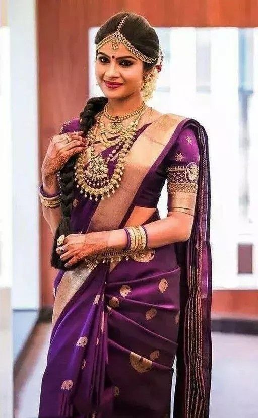 Traditional Wedding Purple Saree