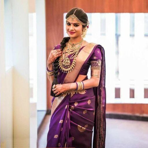 Traditional Wedding Purple Saree