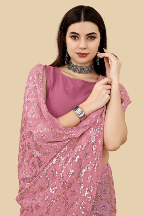 Pink Designer Saree