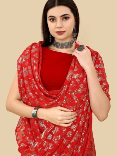 Red Bollywood Saree