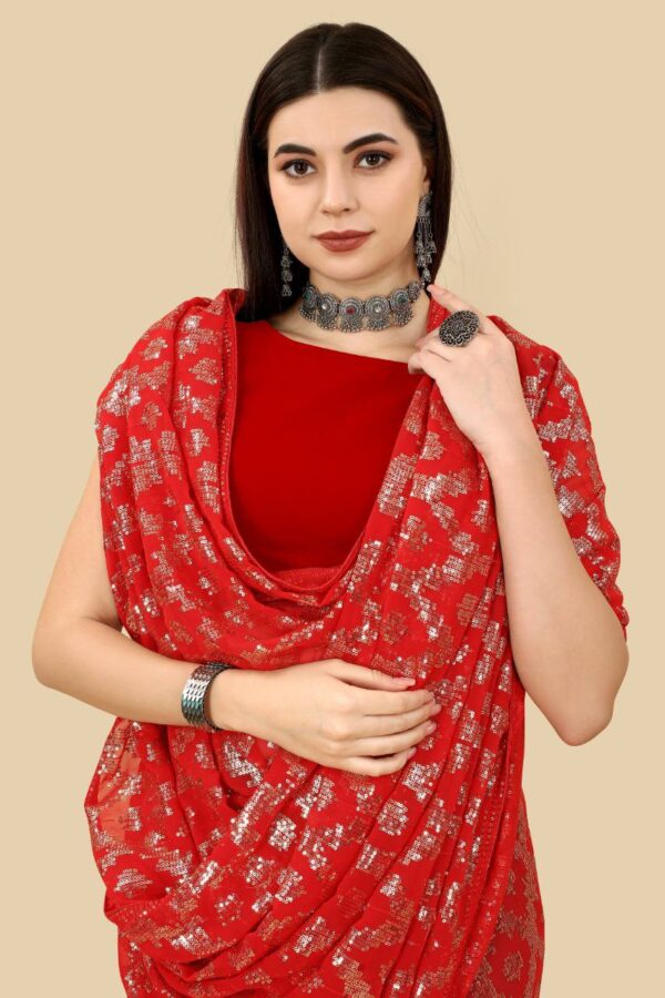 Red Bollywood Saree