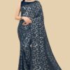 Buy Blue Stylish Sequence Fancy Saree